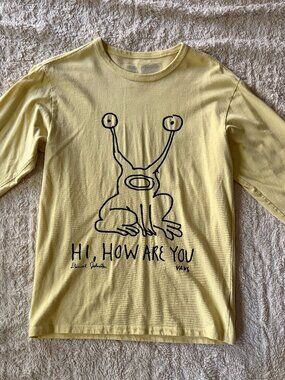 Vans x Daniel Johnston "Hi, How Are You" Long Sleeve Tee - Pale Banana